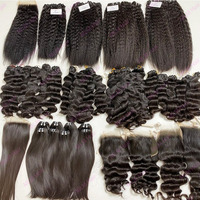 2025 Cut One Donor Mèches de cheveux humains indiens Remy à cuticules alignées, double trame machine, sans nœuds, sans perte
