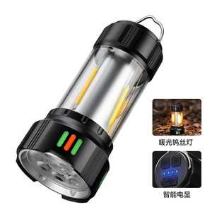 Linterna de Camping Recargable, Impermeable, Luz LED Blanca Cálida con Gancho para Uso en Exteriores - Product Image 1