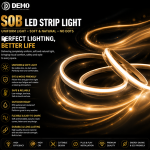 Bande <span class=keywords><strong>LED</strong></span> étanche IP67 24V, sans points lumineux, flexible, en silicone lisse, scellée, 10 mm, pour éclairage paysager extérieur - Product Image 2