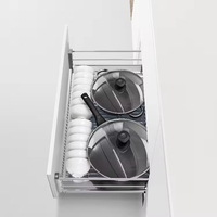 Caixing FYXL16 Gaveta Deslizante Moderna de Metal Nano para Talheres, Impermeável, Antiferrugem, com Múltiplas Prateleiras, Economia de Espaço para Cozinha