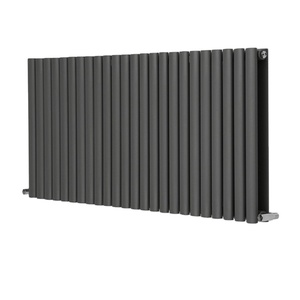 Radiateur à Double ovale en Anthracite de Style moderne, radiateur de chauffage de pièce à capacité d'eau ig