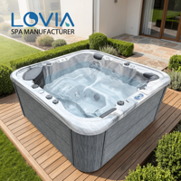 Spa extérieur de haute qualité pour 5 personnes, bain à remous chauffé, bain à remous extérieur, bain à remous en acrylique, bain à remous Balboa