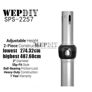 <span class=keywords><strong>SERIE</strong></span> EZ - Struttura Regolabile a 2 Pezzi con Sistema Slip-Lock (2,7m-4,9m) per Cabina Fotografica, Fondale per Teatro all'Ingrosso - Product Image 3