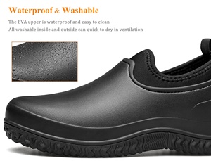 Bottes <span class=keywords><strong>de</strong></span> <span class=keywords><strong>pluie</strong></span> unisexes YL-1793 noires imperméables antidérapantes en caoutchouc pour le jardinage et le <span class=keywords><strong>travail</strong></span> (vente en gros) - Product Image 2