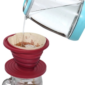 Goutte-à-goutte en Silicone réutilisable, 1 pièce, support de filtre en forme de cône, pliable Pour brassage froide, cafetière - Product Image 1