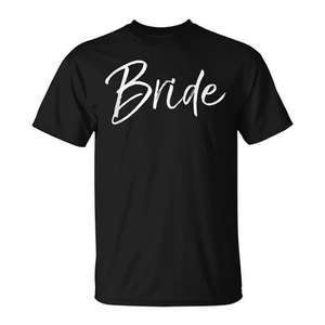 <b>Bride</b> Wedding T-<b>Shirt</b> Black Short Sleeve Women's Bridal Party <b>Shirt</b> - Product Image 2