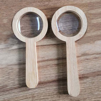 Nouvel arrivé Enfants Pas Cher Mini Poche Bambou Loupe en Bois Modèle Ornements