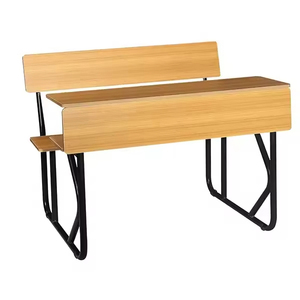 Một bộ bàn ghế đôi và ghế bàn ghế đôi hiện đại bán đồ nội thất trường học kết hợp bộ bàn - Product Image 6