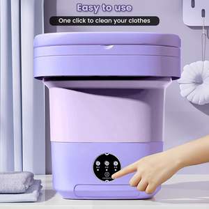 Faltbare Waschmaschine 11L Großes Fassungsvermögen Tragbare Waschmaschine Reise-Waschmaschine für Camping Wäsche Wohnung - Product Image 2