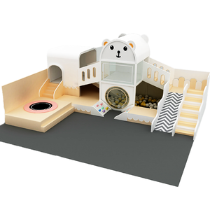 Toboggan en plastique blanc jeu souple <span class=keywords><strong>piscine</strong></span> à balles château coquin pour bébé équipement de terrain de jeu intérieur - Product Image 1