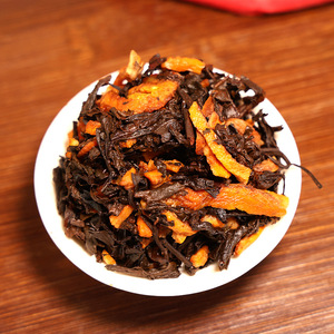 Thé Pu-erh à la mandarine en vrac de l'usine de thé, thé Pu-erh à l'écorce de mandarine et thé Pu-erh à la mandarine Xiaoqing, thé Pu-erh mûr et doux - Product Image 1