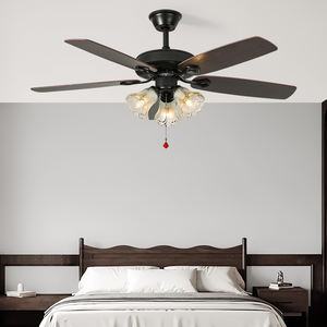 Style moderne Usha Décorer 5 ailes CE <span class=keywords><strong>Ventilateur</strong></span> de plafond avec lumière LED Acier Métal Orient Design Coffee Shop-Used Old House Chandelier - Product Image 2