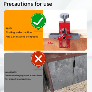 Durable Cabinet <strong>Door</strong> <strong>Hinge</strong> Mounting Jig Set Aluminum Alloy <strong>Adjustable</strong> Template <strong>Tool</strong> for Efficient Cabinet Installation - Product Image 5