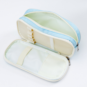 Bolsa de lápices multifuncional con doble cremallera y logotipo personalizado, bolsa de lápices OEM para jóvenes, regalo de temporada escolar, bolsa estacionaria - Product Image 6