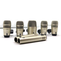 Ensemble de microphones à tambour Dms-d7 M814-xlr Lane ensemble de microphones à tambour dynamique de basse en alliage d'aluminium professionnel ensemble de microphones à tambour utilisés