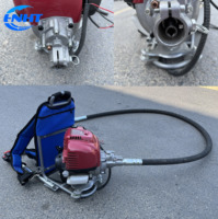 Compacteur à béton vibrant dorsal Huiteng/Yuante à moteur thermique externe, 1,2 kW, haute efficacité, avec tuyau de 2,44 m
