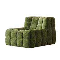 Vente directe usine : Canapé sectionnel en tissu, style décontracté, texture gaufrée rétro, design bloc de tofu Deers Island, pour usage domestique, canapé simple