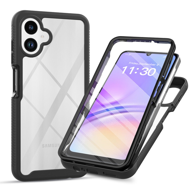 360 Full Body Rugged Shockproof Phone Case for Samsung Galaxy A17/A07 4G 5G/A06 A08 A18 with Front Frame PET Screen Protector