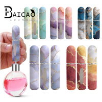 Best-seller en stock : Atomiseur de parfum imprimé motif marbre 5ML - Mini, portable, idéal pour les voyages avec recharge par le bas