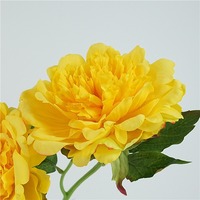 Fleurs artificielles réalistes, pivoine à grande tête, toucher réel, décoration d'intérieur, table à manger européenne, fleurs rouges, fleurs artificielles en gros
