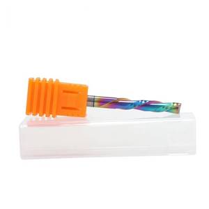 3/8 1/4 1/2 Inch Shank <span class=keywords><strong>2F</strong></span> Down Cut Spiral Router Bit pour Bois DLC Coating Solid Carbide Down Cut Two-Flûtes Spiral End Mill - Product Image 4