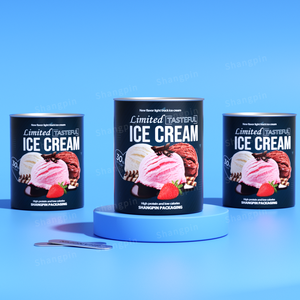 Экологически чистый пустой круглый картонный контейнер для порошка для мороженого, пищевой бумажный тюбик, упаковка для чая с металлической крышкой - Product Image 5