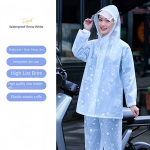 Ensemble imperméable et pantalon de pluie en PVC pour <span class=keywords><strong>femme</strong></span>, entièrement enduit de colle, épaissi, anti-tempête, pour cueillette de thé, pêche, tourisme, <span class=keywords><strong>moto</strong></span> - Product Image 6