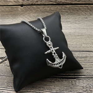 Collar con Colgante de Ancla yunnique, Acero Inoxidable, Unisex, Regalo, Joyería, Moda - Product Image 2