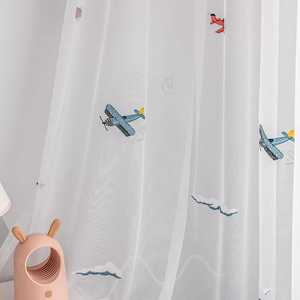 Innermor patrón personalizado dibujos animados avión bordado suave tul bebé cama puerta y ventana cortinas diseño turco cenefas - Product Image 4