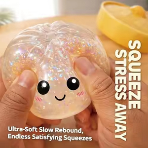 Glitter Dumpling <b>Squishy</b> - Random Glitter Dumpling Box, 10 Colors Dumplings <b>Squishy</b> Toy, More Surprises (Random-4PCS) - Product Image 3