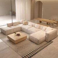 Canapé nordique sectionnel modulaire velours cuir l forme canapé ensemble meubles salon moderne luxe blanc velours côtelé canapé modulaire