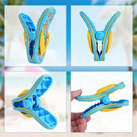 Clips de serviette de plage en gros d'usine OEM ODM, clips de chaise en plastique personnalisés avec logo et couleur pour commande en gros