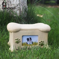 Urne funéraire avec cadre photo, boîte commémorative originale faite à la main pour cendres de chien et chat, décor patte, cercueil pour animaux de compagnie, conteneur d'hommage intérieur pour animaux.