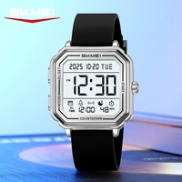Jam Tangan Digital Olahraga Luar Ruangan SKMEI 2559 Persegi Tahan Air Alarm Hitung Mundur Lampu Latar Belakang Logo Kustom Grosir Jam Tangan