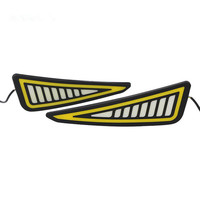 Luces Led de circulación diurna para coche y motocicleta, intermitente, color ámbar, blanco, DRL