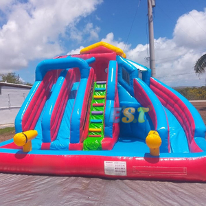 Customize Dual lane 3 <strong>Slides</strong> Playground Water <strong>Slide</strong> <strong>Inflatable</strong> Bouncer Combo Waterslide With Pool <strong>Inflatable</strong> Water Pool <strong>Slide</strong> - Product Image 4