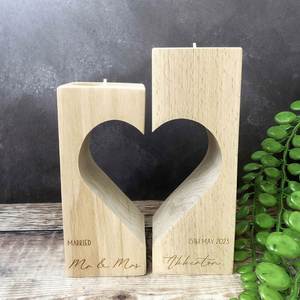 Personalized Handmade Square Wooden Candle Stand Custom <b>Tealight</b> <b>Holder</b> Engraved Design Home Decoration Anniversary Wedding Gift - Product Image 1