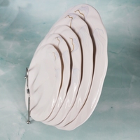 Ensemble d'assiettes en mélamine écologiques de haute qualité Assiette à dîner en plastique avec bord de fleur de luxe avec vente en gros d'usine de vaisselle