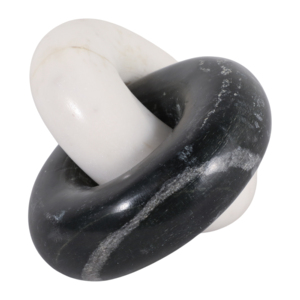 Scultura a doppia catena con anelli di marmo per decorazioni domestiche, tavolino da caffè, mensola, ornamento per soggiorno - Product Image 5