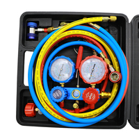 Ensemble de manomètres pour réfrigérant pour climatisation automobile - Compatible avec R134/R410a/R22/R407c Outils automobiles