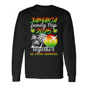 T-shirt à manches longues pour voyage en famille à la Jamaïque 2025 – Ensemble, nous créons des souvenirs – Tenue de vacances - Product Image 2