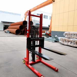 Apilador Hidráulico Manual Directo de Fábrica, 1 Tonelada, 1.6m–2.5m, Carretilla Elevadora con Horquillas Ajustables para Almacén, Fabricante OEM - Product Image 1