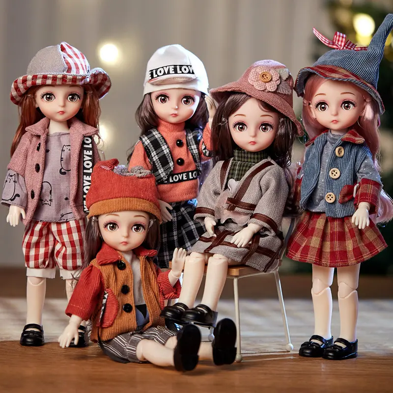 New Fashion Clothes Changing Girl's Toy Doll Fashion Models Beauty Princess Baby Lovely Dolls Perfect Birthday Gifts