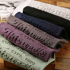 Người đàn ông quần áo hai lớp trùm đầu Áo len Thả Vai Jumper nặng trọng lượng bông 420 GSM hoodie tùy chỉnh 3D dập nổi Áo - Product Image 6