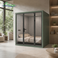 Cabine de repos modulaire insonorisée avec lit pour bureau, cabine de sieste silencieuse pour usage commercial