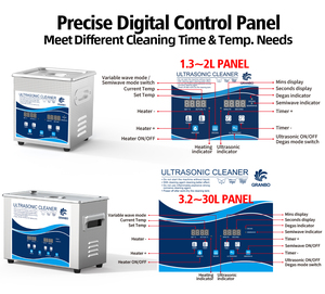 Nouveau Nettoyeur à Ultrasons Industriel Granbo 40KHz 10L pour Instruments Chirurgicaux, Injecteurs <span class=keywords><strong>Diesel</strong></span>, Retainers Dentaires - Acier Inoxydable - Product Image 6
