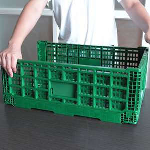 Plastic Foldable Mesh Wall Crates Pallet Boxes Bulk Storage Containers Caja Pallets De Plastico Crate For Turnover And Storage