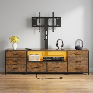 Soporte de <span class=keywords><strong>TV</strong></span> Inteligente de Madera con Función de Almacenamiento para Televisores de <span class=keywords><strong>65</strong></span> <span class=keywords><strong>Pulgadas</strong></span> o Más, <span class=keywords><strong>Mueble</strong></span> Moderno de Lujo para Sala de Estar - Product Image 2