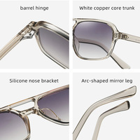 Lunettes de soleil unisexes JY3224 tendance, de haute qualité, classiques, avec verres dégradés UV400, logo personnalisé, monture carrée rétro en PC.