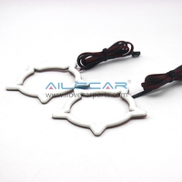 Anneau lumineux LED RGBW en forme d'étoile à cinq branches, effet de poursuite, pour décoration de voiture, 12V, accessoires universels de modification de phares